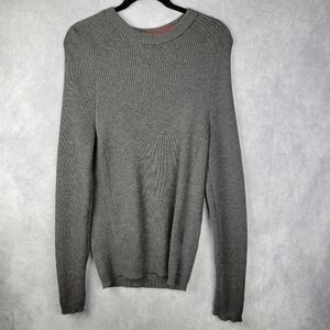 HUGO Hugo Boss‎ Gray Extra Fine Merino Crewneck Sweater Size L